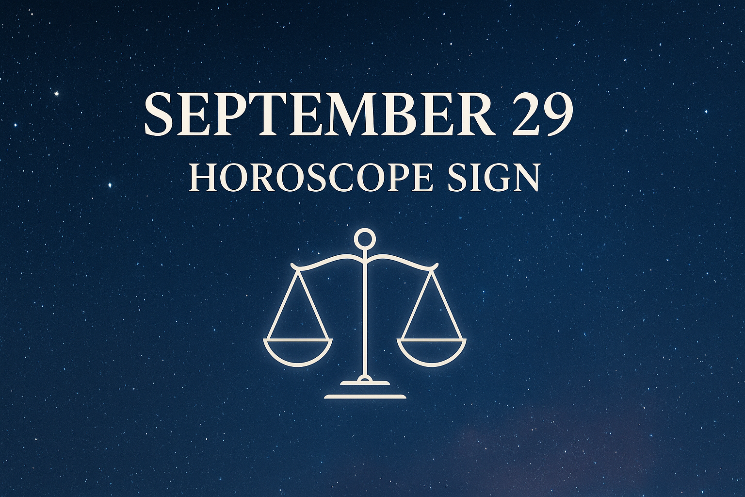 September 29 Horoscope Sign